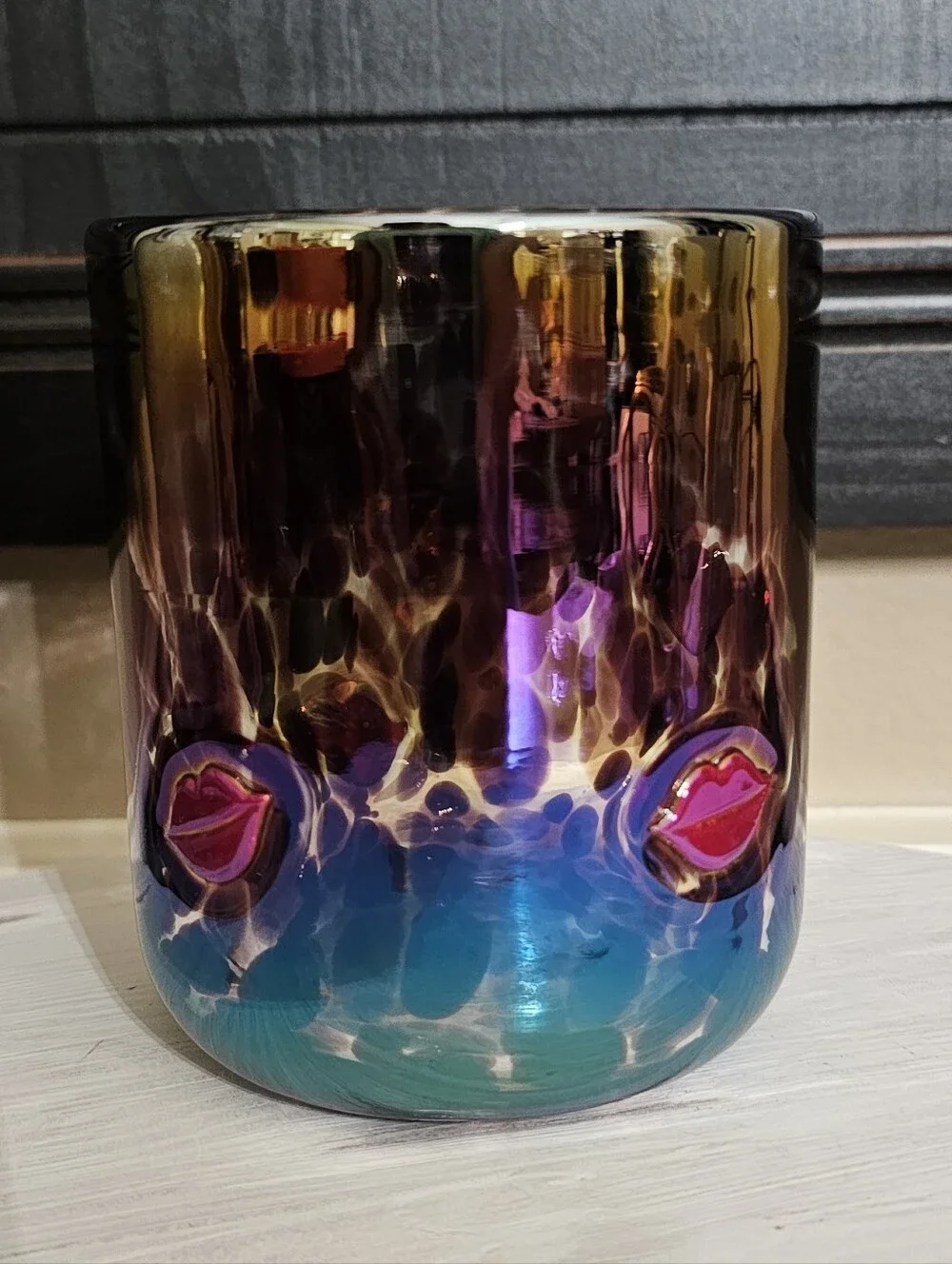 Anthropologie Viral Marquee Icon Juice Glass